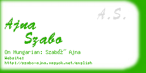 ajna szabo business card